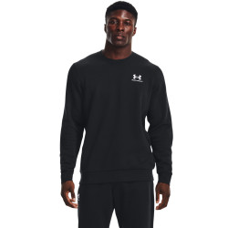 Under Armor Essential Fleece Sweatshirt for Men - Black/White - 1374250-001