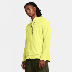 Under Armor Men's Outrun The Storm Jacket - Lime Yellow/Marine OD Green/Reflective - 1376794-743