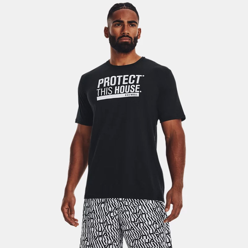 Tee-shirt à manches courtes Under Armour Protect This House pour homme - Black/White