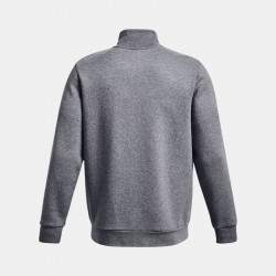 Veste de survêtement Under Armour Essential Fleece pour homme - Pitch Gray Medium Heather/White - 1381035-012
