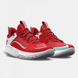Chaussure de basketball Under Armour Flow FUTR X 3 unisexe - Red/White/Red - 3026630-600