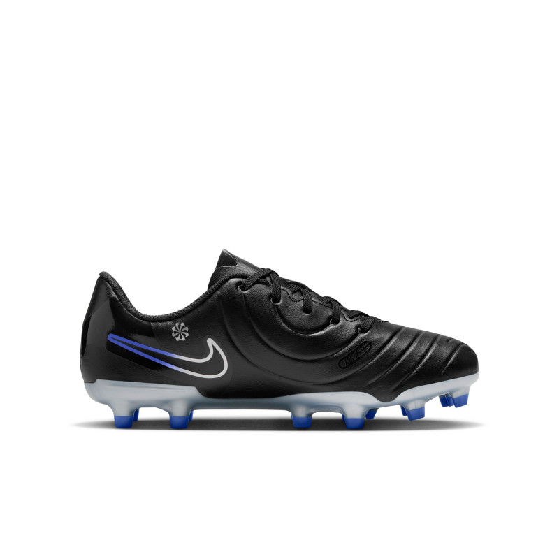 Nike Jr. Tiempo Legend 10 Club FG/MG Kids' Football Boots - Black/Ultimate Royal/Chrome