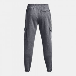 Pantalon cargo Under Armour Essential Fleece pour homme - Pitch Gray Medium Heather/White - 1380376-012