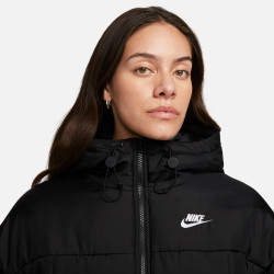 Essential Down Fitted Hooded Jacket, Black