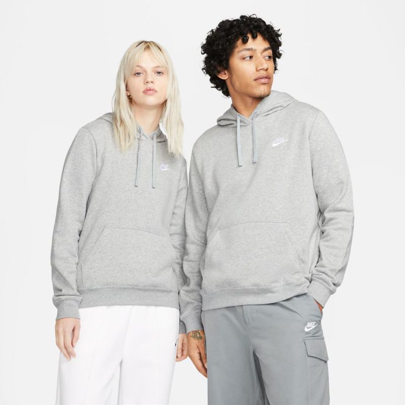 Nike - Sportswear Club Fleece Pullover Hoodie GREY BV2654-063 ONLINE - Sam  Tabak
