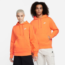 Nike Sportswear Club Fleece Hoodie - Bright Mandarin/Bright Mandarin/White - BV2654-885