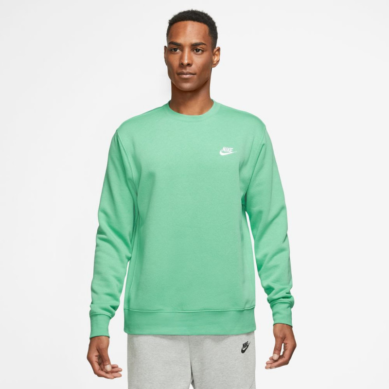 Sweat Nike Sportswear Club Fleece - Vert printemps/Blanc - BV2662-363