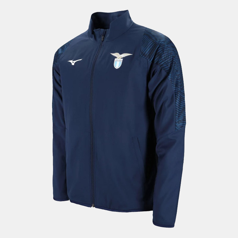 Veste d'entraînement de football Mizuno S.S. Lazio Walk Out pour homme - Bleu marine - P2GEAX76-14