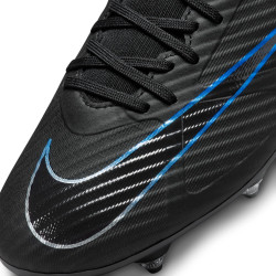 Nike Zoom Mercurial Superfly 9 Academy SG-Pro Anti-Clog Traction Cleats - Black/Chrome-Hyper Royal - DJ5628-040