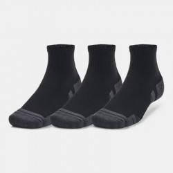 Under Armor Unisex Performance Tech Mid Socks 3-Pack - Black/Black/Jet Gray - 1379510-001