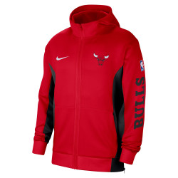 Nike Chicago Bulls Showtime Hooded Jacket - University Red/Black/Black/White - FB3402-657