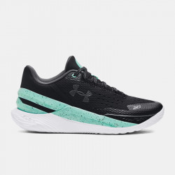 Under Armor Curry 2 Low Flotro Men's Basketball Shoes - Black/Neo Turquoise/Jet Gray - 3026276-001