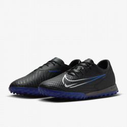 Chaussures de foot Nike Phantom GX Academy TF pour surface synthétique - Noir/Royal ultime/Chrome - DD9477-040