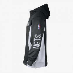 Nike Brooklyn Nets Showtime Hooded Jacket - Black/White/White/White - FB3398-010