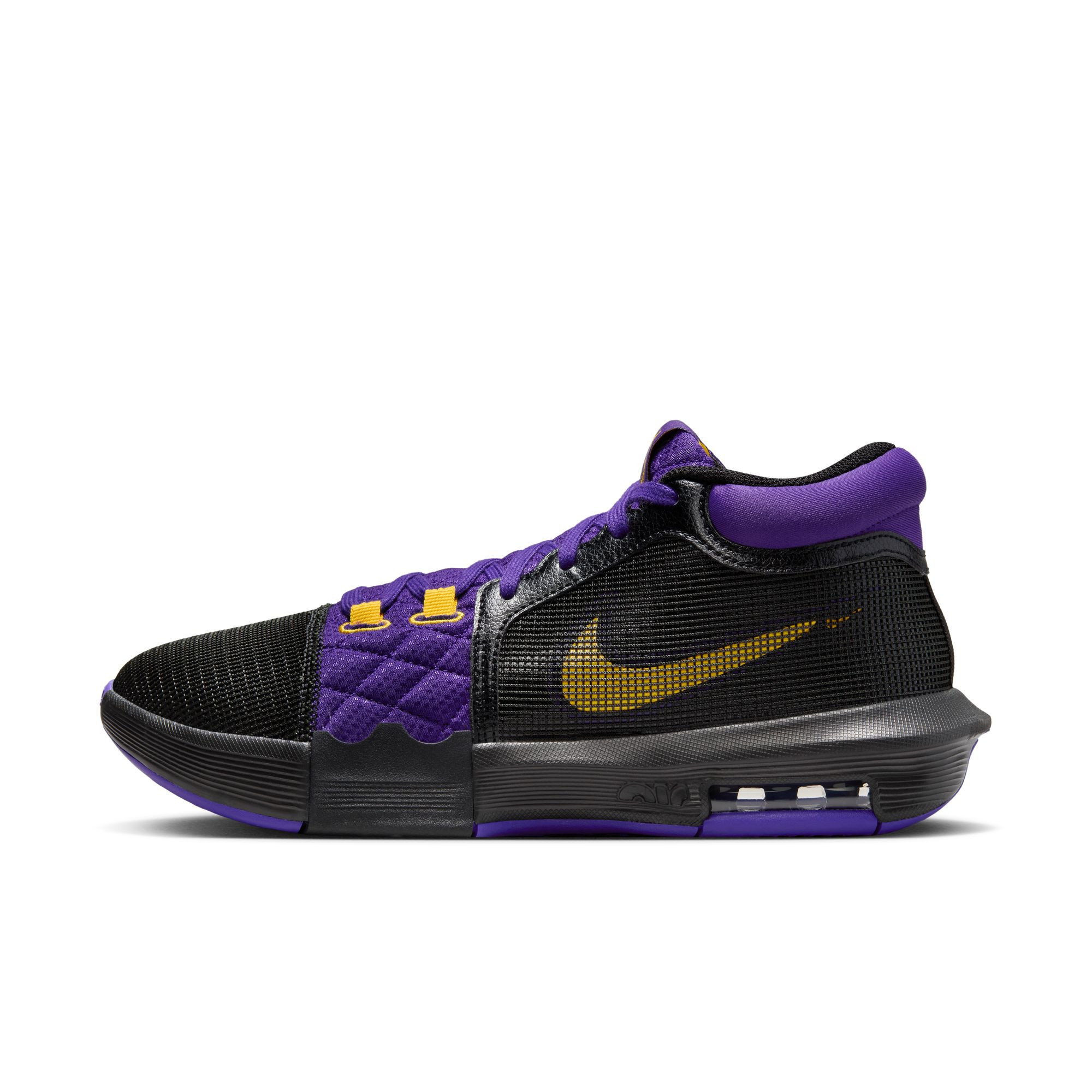 Chaussures Nike Lebron Witness VIII - Black/University Gold-Field Purple