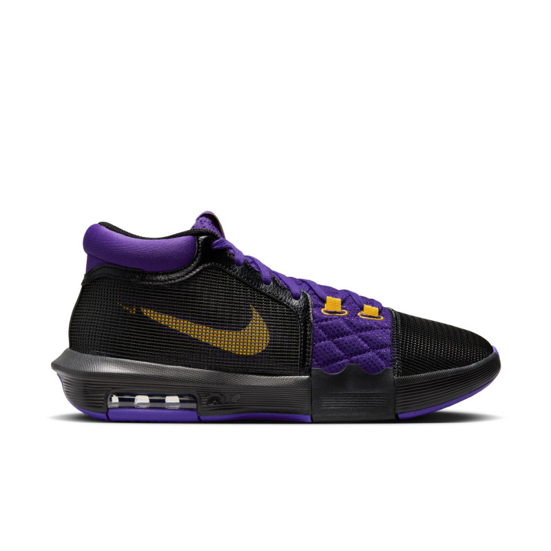 Nike LeBron Witness VIII Shoes - Black/University Gold-Field Purple