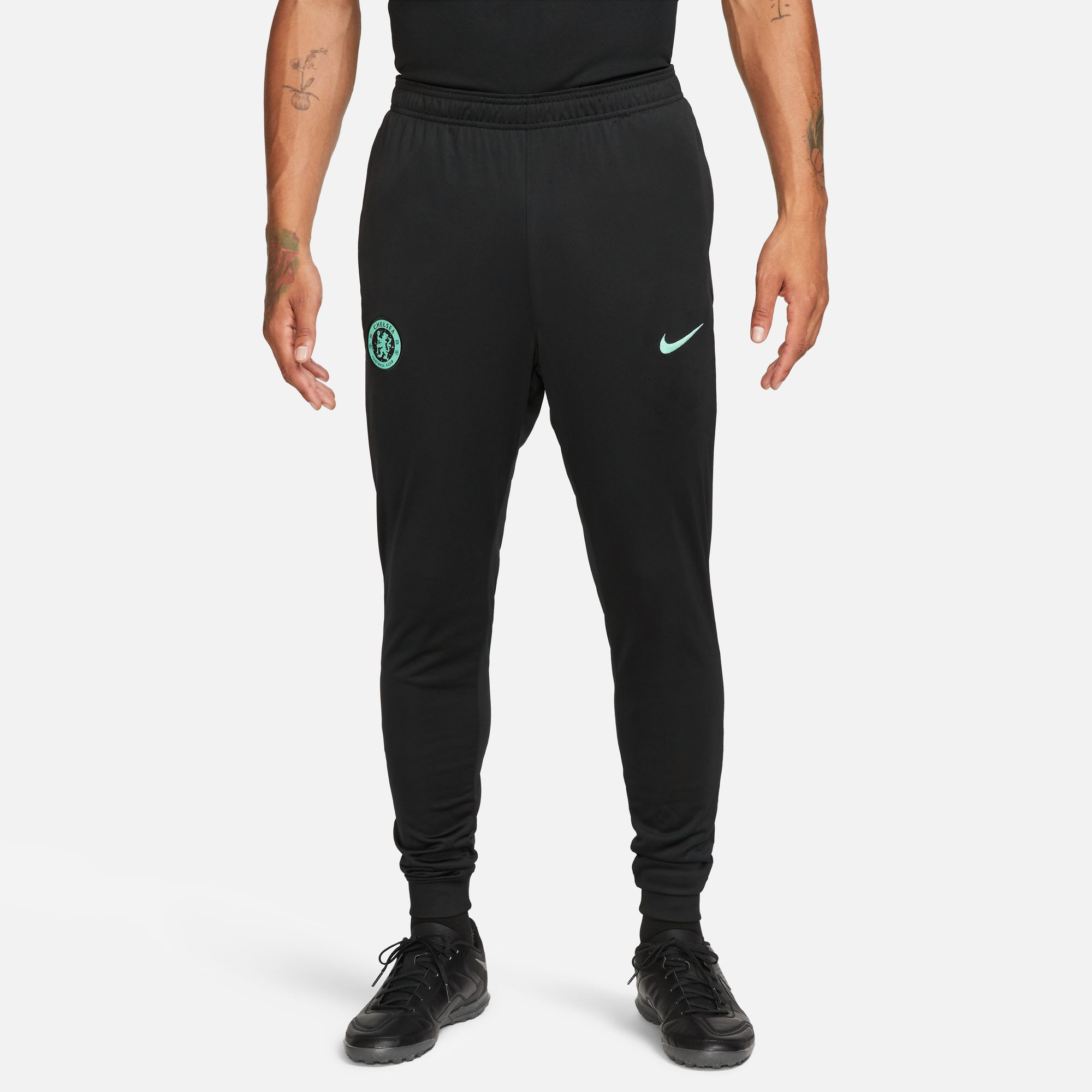Pantalon de survêtement de football Dri-FIT Nike Chelsea FC Strike pour homme - Black/Mint Foam