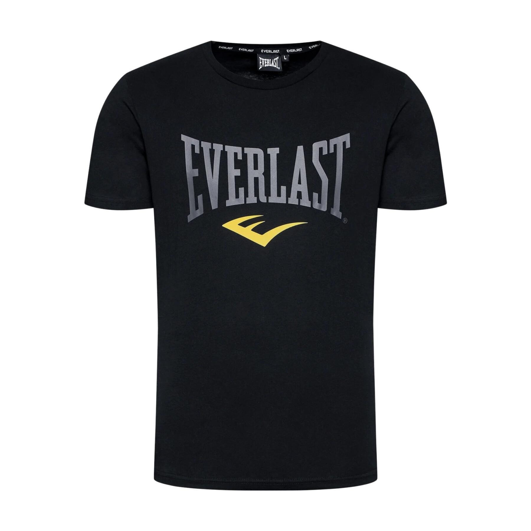 T-Shirt manches courtes Everlast Russel pour homme - Black/Yellow