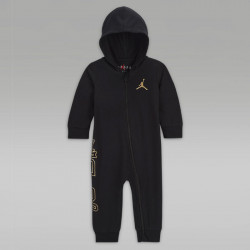 Jordan Take Flight Black & Gold Jumpsuit for Baby (Newborn) Boy - Black - 55C813-023