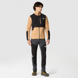 The North Face Glacier Pro Full Zip Jacket for Men - Almond Butter/TNF Black - NF0A5IHS-KOM