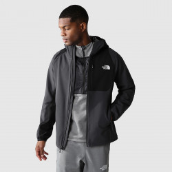 The North Face Ao Softshell Hooded Jacket for Men - Grey/Black - NF0A7ZF5-TLY