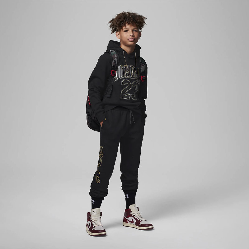 Pantalon Jordan Take Flight Black & Gold pour enfant (6-16 ans) Garçon