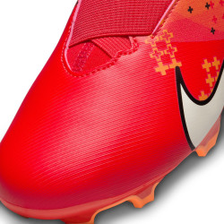 Nike JR Zoom Superfly 9 Academy MDS FG/MG Cleats - Lt Crimson/Pale Ivory-Bright Mandarin - FJ0353-600