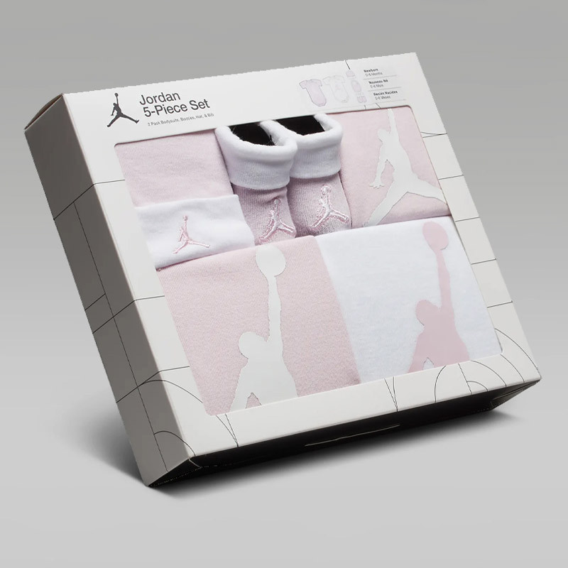 Jordan Core 5-piece birth set for baby (Girl) - Pink Foam
