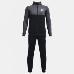 Under Armour Knit Colorblock Tracksuit for Children (Boys 6-16 years) - Black/Pitch Gray/White - 1373978-001