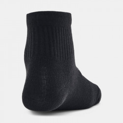 Under Armour Essential 3Pk Quarter unisex children's socks - Black/Black/Castlerock - 1382952-001