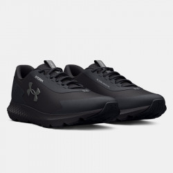 Chaussures Under Armour Charged Rogue 3 Storm pour homme - Black/Black/Metallic Silver - 3025523-003