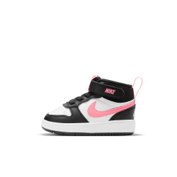 Chaussures  Nike Court Borough Mid 2 (Tdv) pour fille (Bébé 20-27) - Black/Sunset Pulse-White - CD7784-005