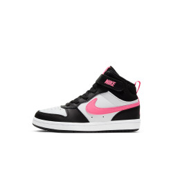 Chaussures Nike Court Borough Mid 2 (Psv) pour enfant (Fille 28-35) - Black/Sunset Pulse-White - CD7783-005