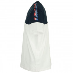 Le Coq Sportif Tricolore T-Shirt for Men - New Optical White/Electro Blue - 2410203
