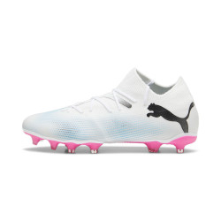 Puma Future 7 Match Fg/Ag Unisex Football Cleats - White/Pink - 107715 01
