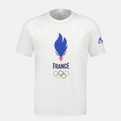 T-Shirt Le Coq Sportif France Jo 2024 pour homme - New Optical White - 2410046