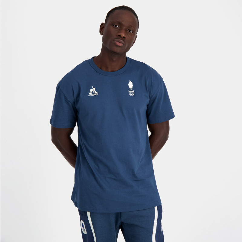 Le Coq Sportif France Jo 2024 Men's T-Shirt - Insignia Blue - 2410044
