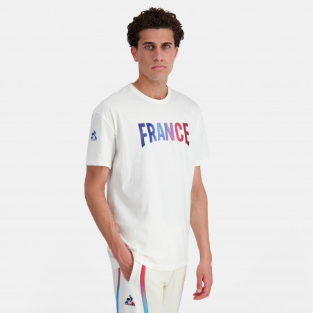 Le Coq Sportif France Jo 2024 Men's T-Shirt - Marshmallow - 2410041