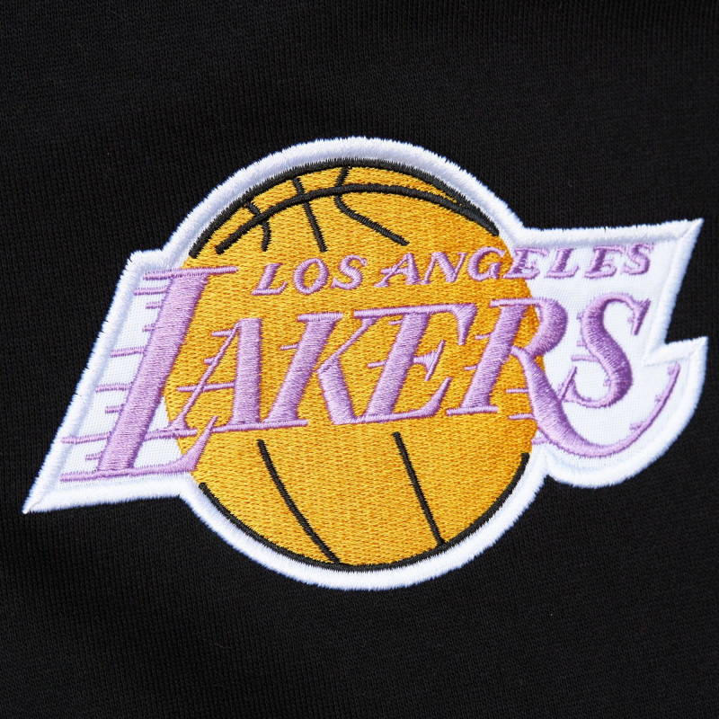 Mitchell & Ness NBA Los Angeles Lakers Team Og 2.0 Fleece Vintage Logo Basketball Hoodie for Men - Black