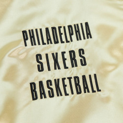 Men's Mitchell & Ness NBA Philadelphia 76ers Team Og 2.0 Lightweight Satin Basketball Jacket - Gold