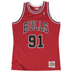 Maillot de Basketball Mitchell & Ness NBA Chicago Bulls Dennis Rodman Road Swingman Jersey 1997-98 pour homme - Écarlate