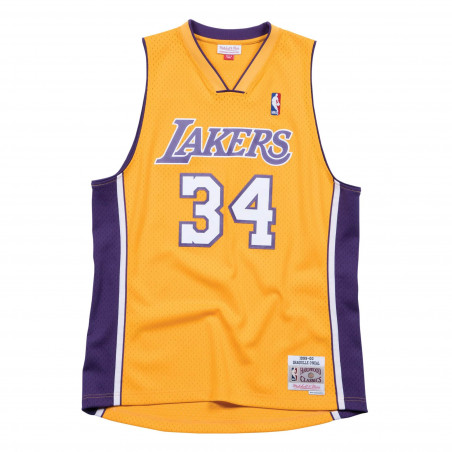 Mitchell & Ness NBA Los Angeles Lakers Shaquille O'Neal Swingman Jersey Home 1999-00 Basketball Jersey - Yellow