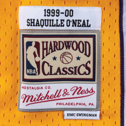 Mitchell & Ness NBA Los Angeles Lakers Shaquille O'Neal Swingman Jersey Home 1999-00 Basketball Jersey - Yellow
