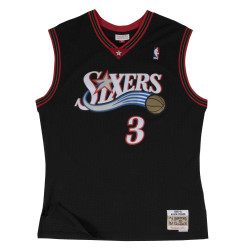 Mitchell & Ness NBA Philadelphia 76ers Allen Iverson Swingman Jersey Road 2000-01 Basketball Jersey - Black