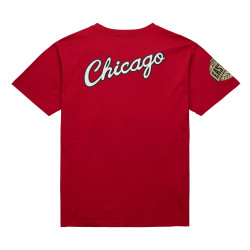 T-Shirt manches courtes de Basketball Mitchell & Ness NBA Chicago Bulls Team Og 2.0 Premium Vintage Logo - Rouge