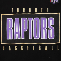 T-Shirt manches courtes de Basketball Mitchell & Ness NBA Toronto Raptors Team Og 2.0 Premium Vintage Logo pour homme - Noir