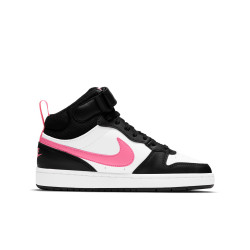 Nike Court Borough Mid 2 Children's Shoes (Unisex 36 to 40) - Black/Sunset Pulse-White - CD7782-005