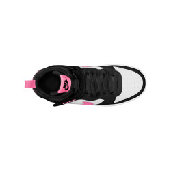 Chaussures Nike Court Borough Mid 2 pour enfant (Unisexe du 36 au 40) - Black/Sunset Pulse-White - CD7782-005