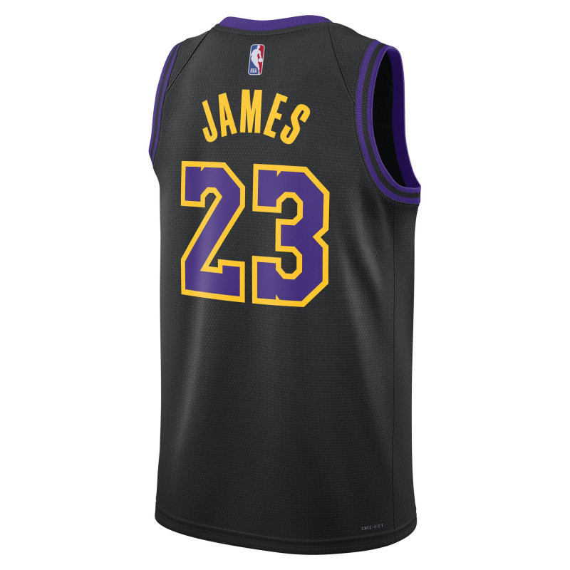 Nike LeBron James Los Angeles Lakers City Edition 2023/24 Men's Basketball Jersey - Black