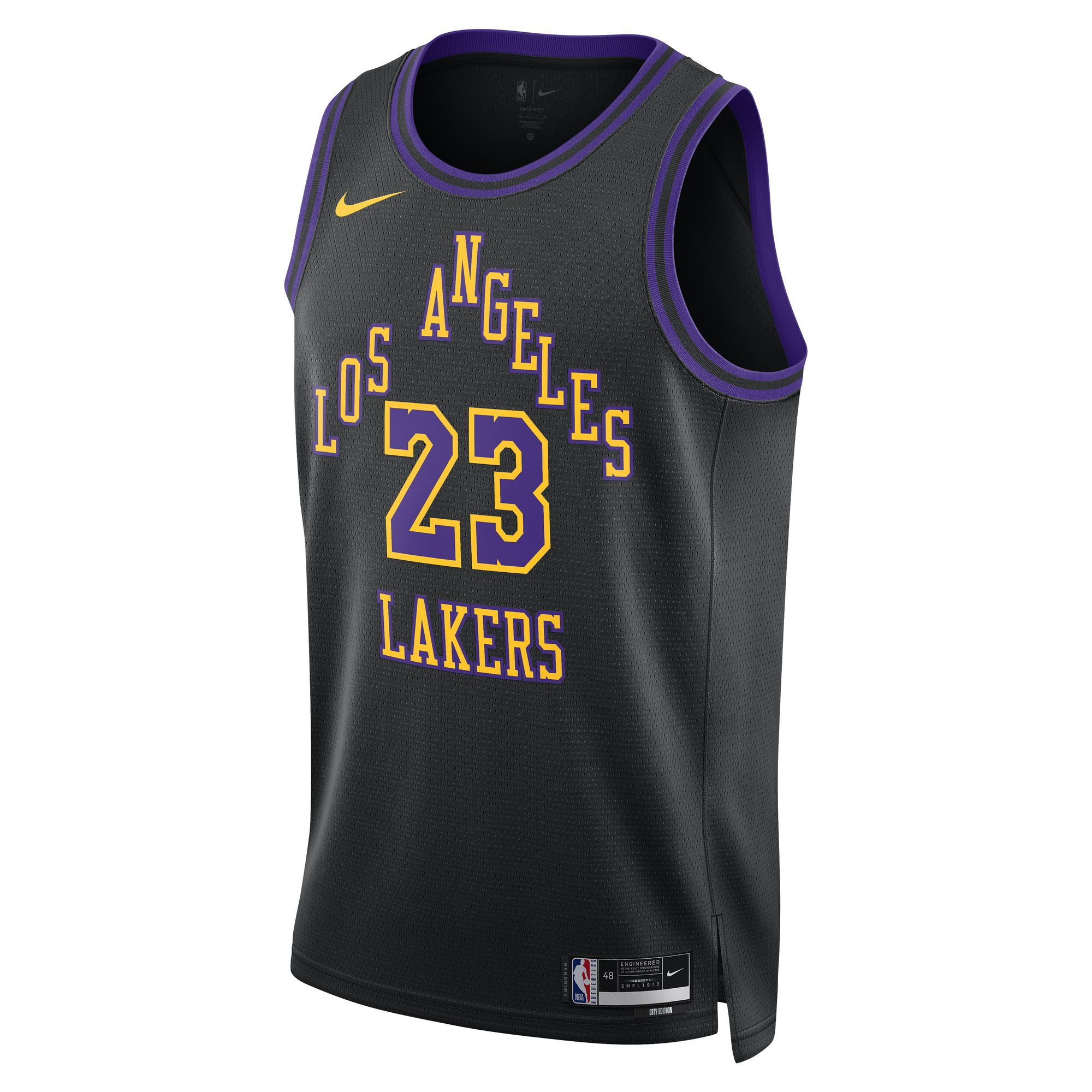 Maillot de Basketball Nike Lebron James Los Angeles Lakers City Edition 2023/24 pour homme